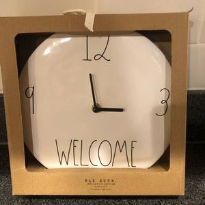 Rae Dunn welcome clock